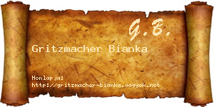 Gritzmacher Bianka névjegykártya